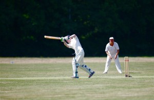 Marcus Haywood on his way to a match-winning 66